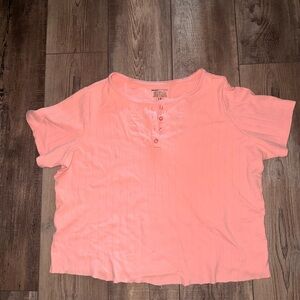 Basic Editions Pink Short Sleeve Tee